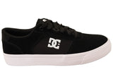 DC Shoes Mens Comfortable Teknic Leather Lace Up Shoes Black White