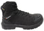 KingGee Mens Quantum Hybrid Zip Lace Composite Toe Work Boots Black