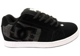 DC Shoes Mens Net Comfortable Leather Lace Up Shoes Black Grey Black