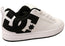 DC Shoes Mens Court Graffik Leather Lace Up Shoes White Black Black