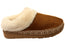 Dearfoams Womens Gabriella Microsuede Clog With Woven Trim Slippers
