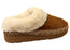Dearfoams Womens Gabriella Microsuede Clog With Woven Trim Slippers