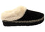 Dearfoams Womens Gabriella Microsuede Clog With Woven Trim Slippers