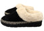 Dearfoams Womens Gabriella Microsuede Clog With Woven Trim Slippers