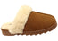 Dearfoams Womens Helena Genuine Suede Scuff With Prayer Seam Slippers