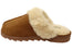 Dearfoams Womens Helena Genuine Suede Scuff With Prayer Seam Slippers