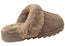 Dearfoams Womens Helena Genuine Suede Scuff With Prayer Seam Slippers