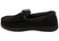 Dearfoams Mens Pierce Microsuede Moccasin With Tie Comfort Slippers