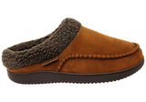 Dearfoams Mens Marshall Microsuede Moc Toe Clog Comfortable Slippers
