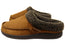 Dearfoams Mens Marshall Microsuede Moc Toe Clog Comfortable Slippers