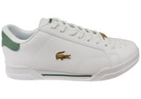 Lacoste Mens Comfortable Leather Twin Serve Sneakers