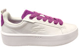 Lacoste Women Leather Lace Up Carnaby Platform Sneakers