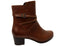 Caprice Eslee Womens Wide Fit Comfortable Leather Ankle Boots
