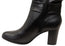Caprice Edivar Womens Wide Fit Comfortable Leather Heeled Ankle Boots