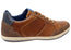 Wild Rhino Crest Mens Comfortable Leather Lace Up Casual Shoes