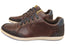 Wild Rhino Crest Mens Comfortable Leather Lace Up Casual Shoes