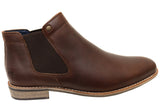 Wild Rhino Drake Mens Comfortable Leather Chelsea Dress Boots