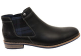 Wild Rhino Drake Mens Comfortable Leather Chelsea Dress Boots