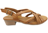 Orizonte Comfea Womens Comfortable European Leather Low Heel Sandals