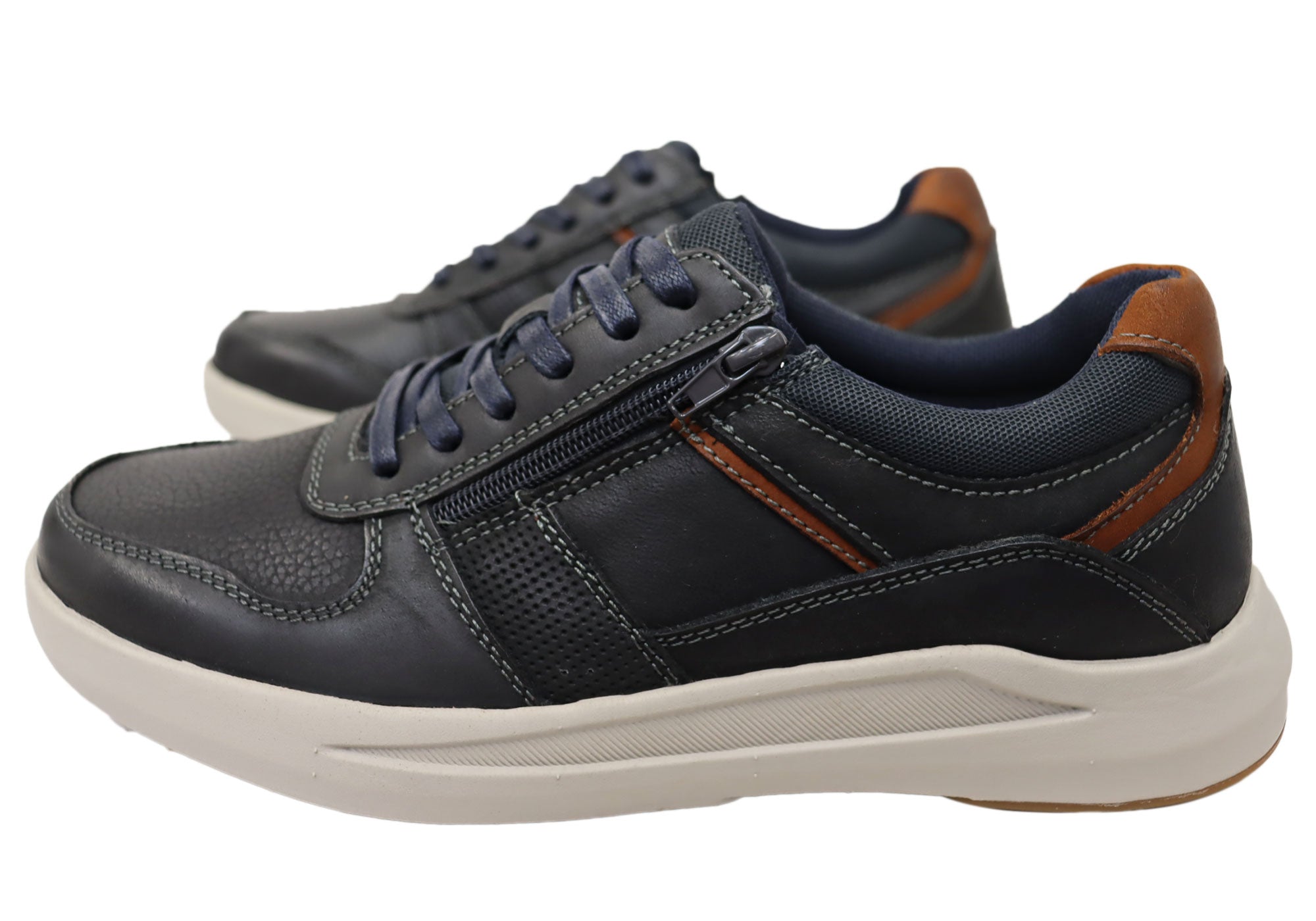 Explorer Mark Mens Comfortable Leather Lace Up Casual Shoes