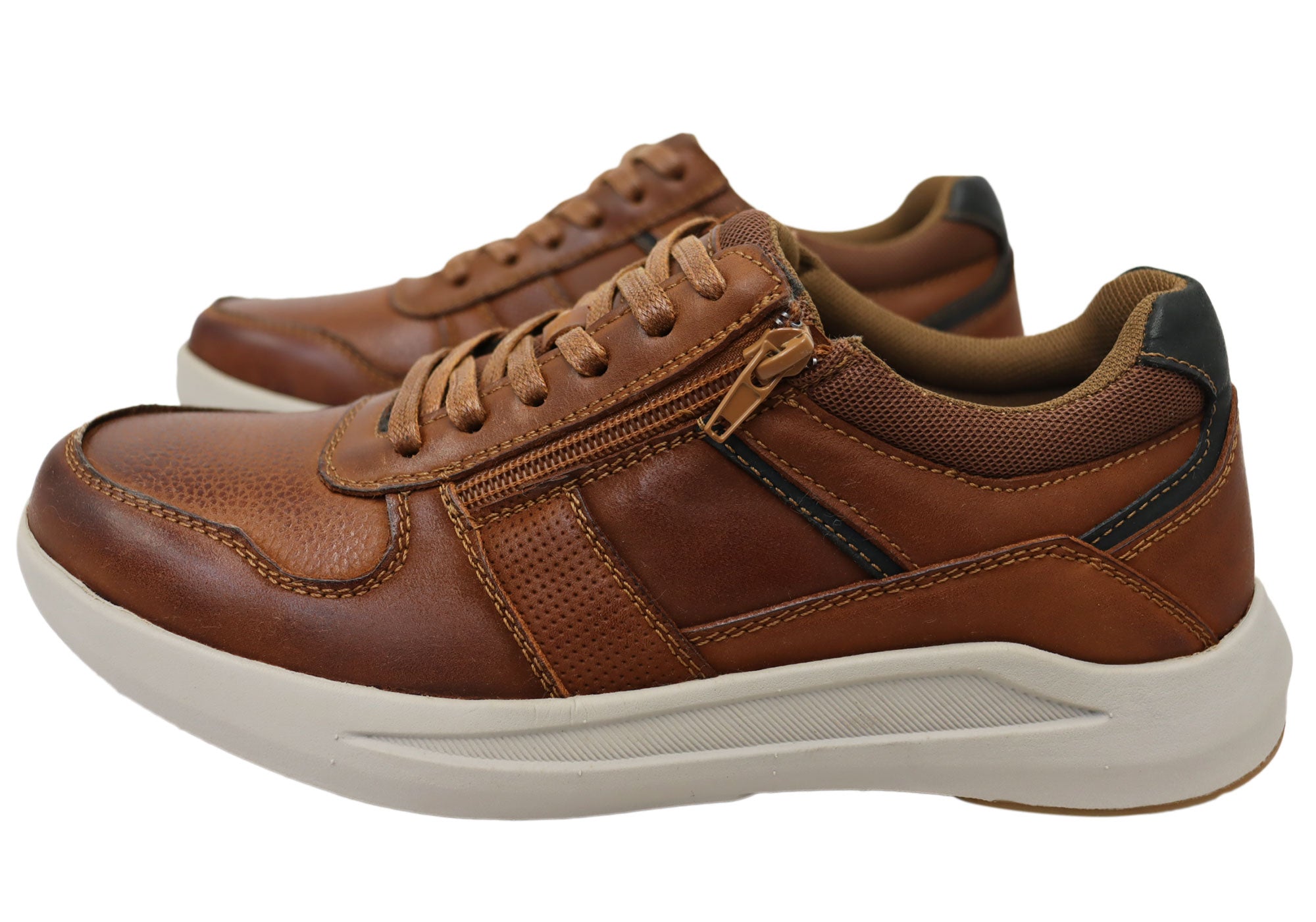 Explorer Mark Mens Comfortable Leather Lace Up Casual Shoes