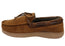 Dearfoams Mens Pierce Microsuede Moccasin With Tie Comfort Slippers