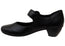 Rieker 41756-00 Womens Leather Comfortable Low Heel Mary Jane Shoes