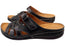 Orizonte Easestride Womens Comfort European Leather Slides Sandals