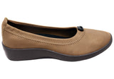 Scholl Orthaheel Womens Comfortable Kaylee Slip On Ballet Flat Shoes