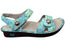 Alegria Vienna Womens Comfortable Leather Sandals Aqua Flora