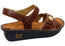 Alegria Kelsi Womens Comfortable Leather Sandals Marrone