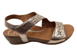Scholl Orthaheel Jenna Womens Comfortable Leather Wedge Sandals
