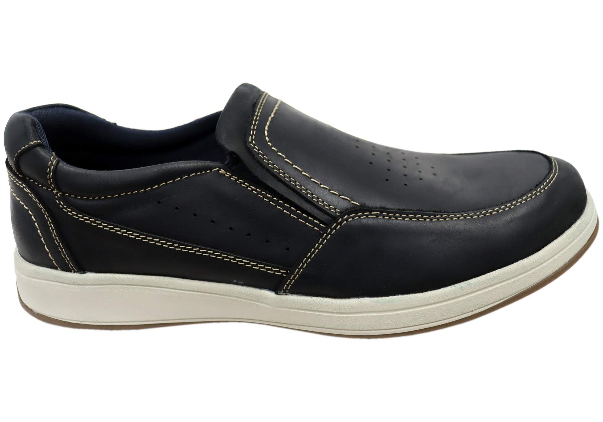 Navy Leather