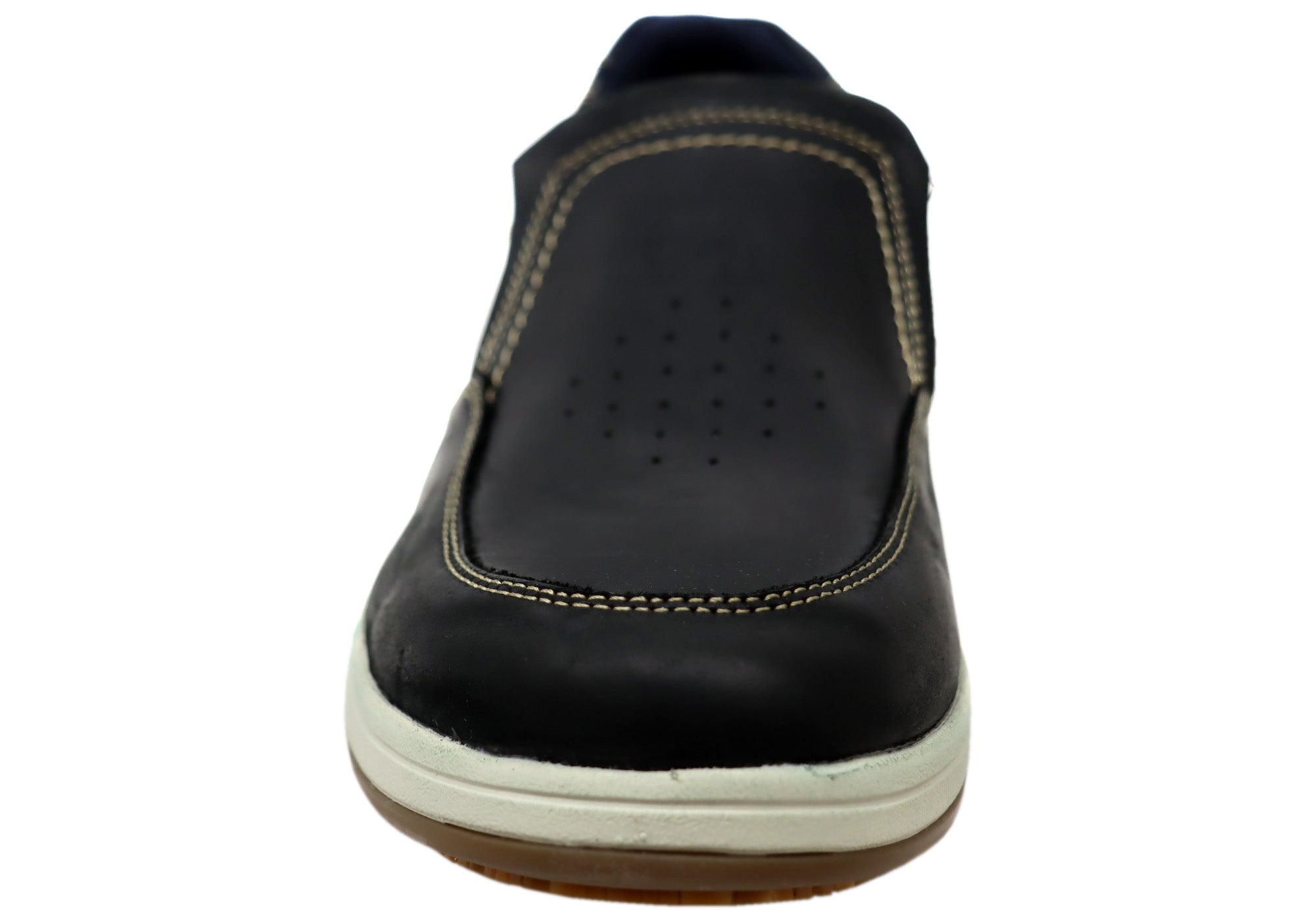 Navy Leather
