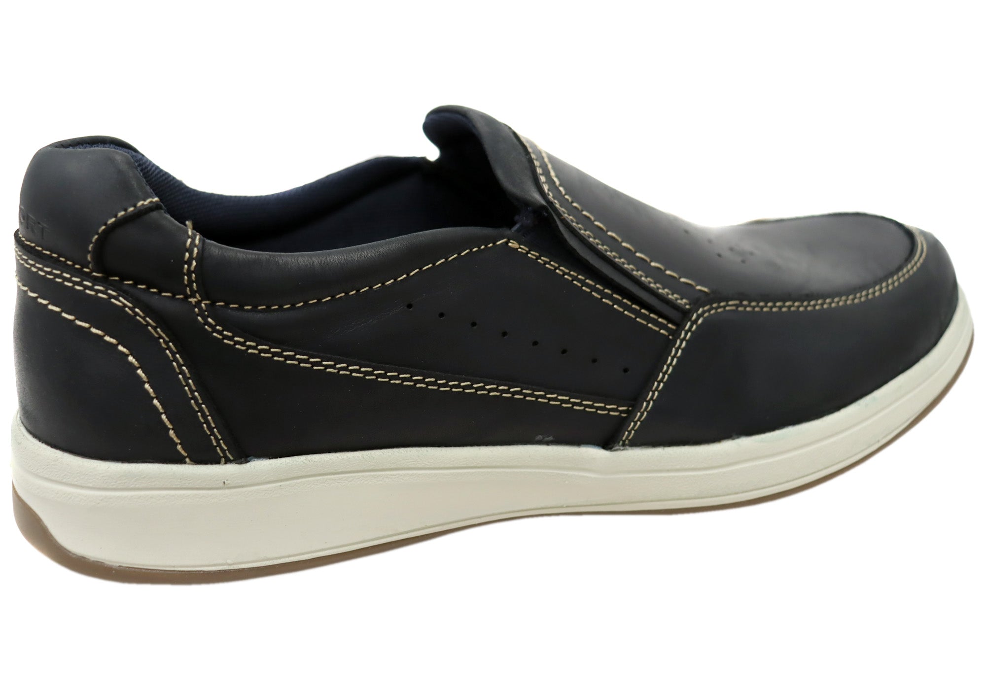 Navy Leather