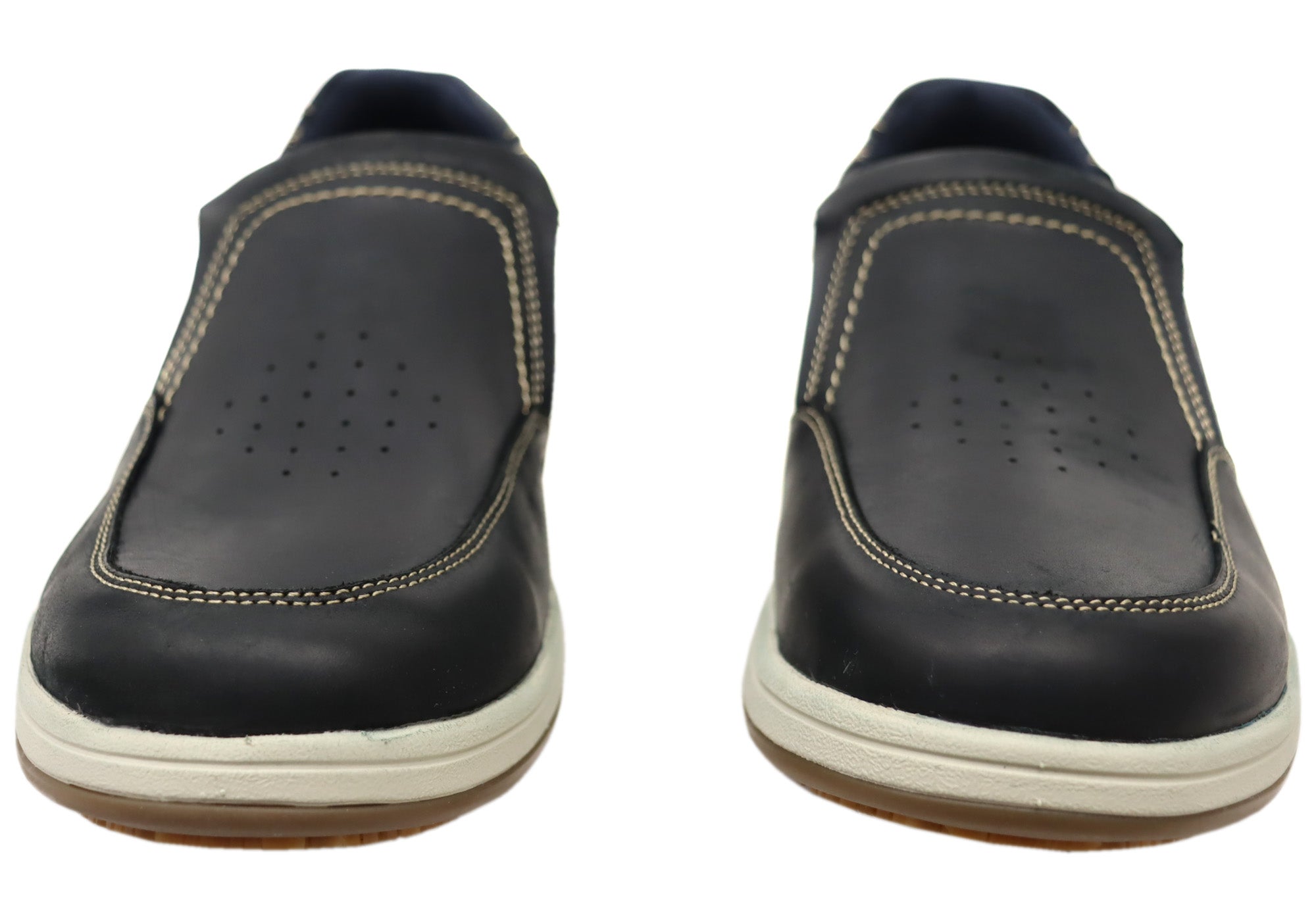 Navy Leather