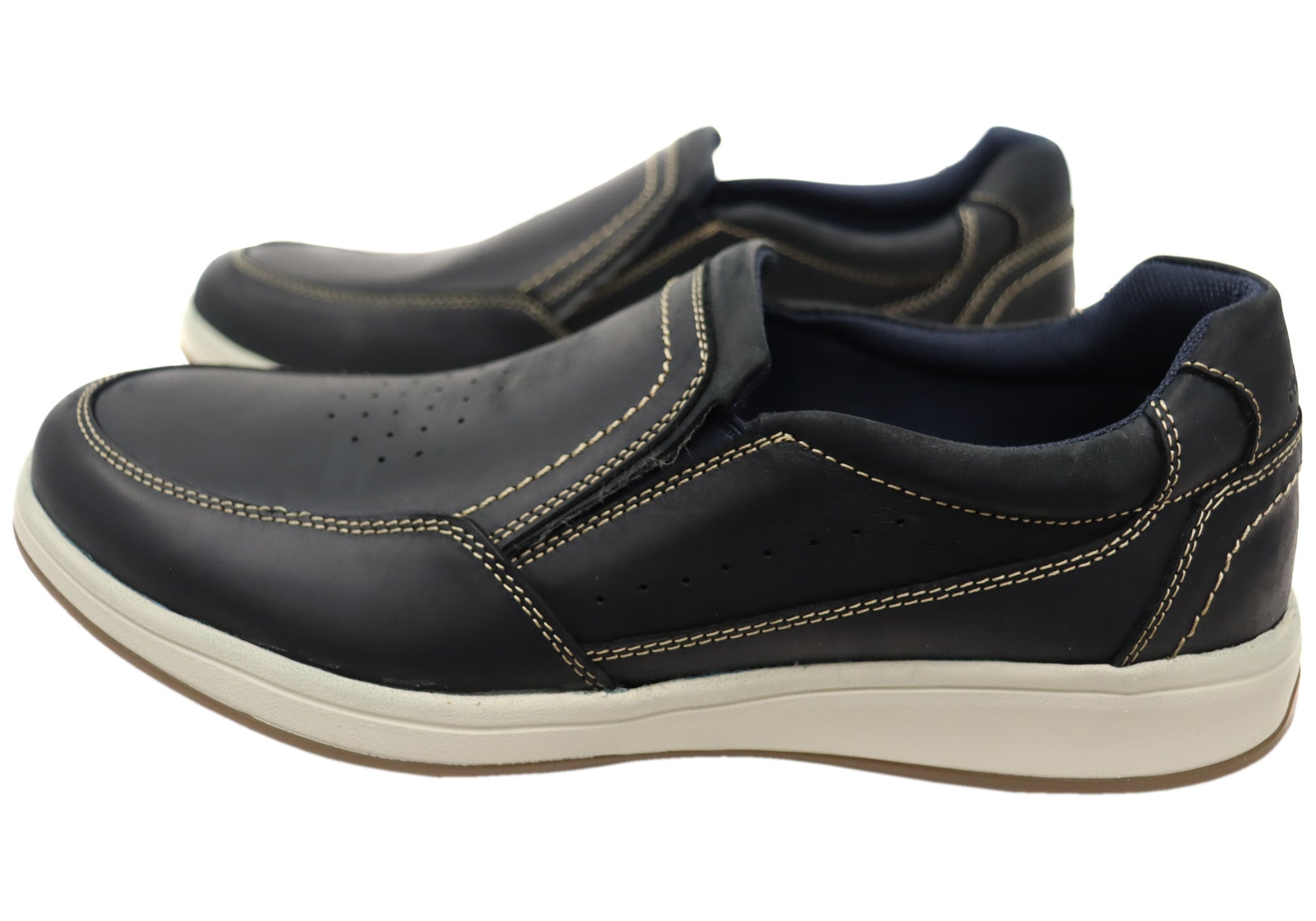 Navy Leather