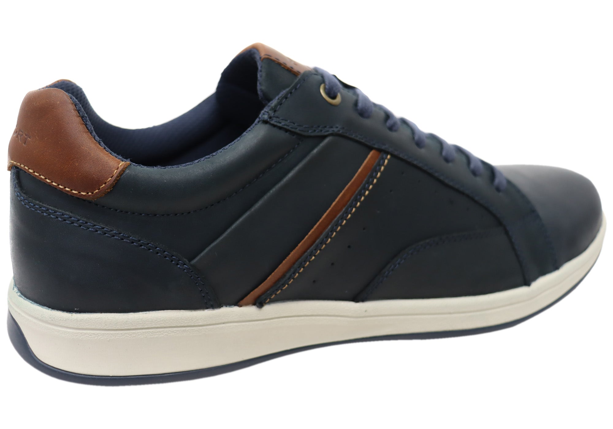 Navy Leather