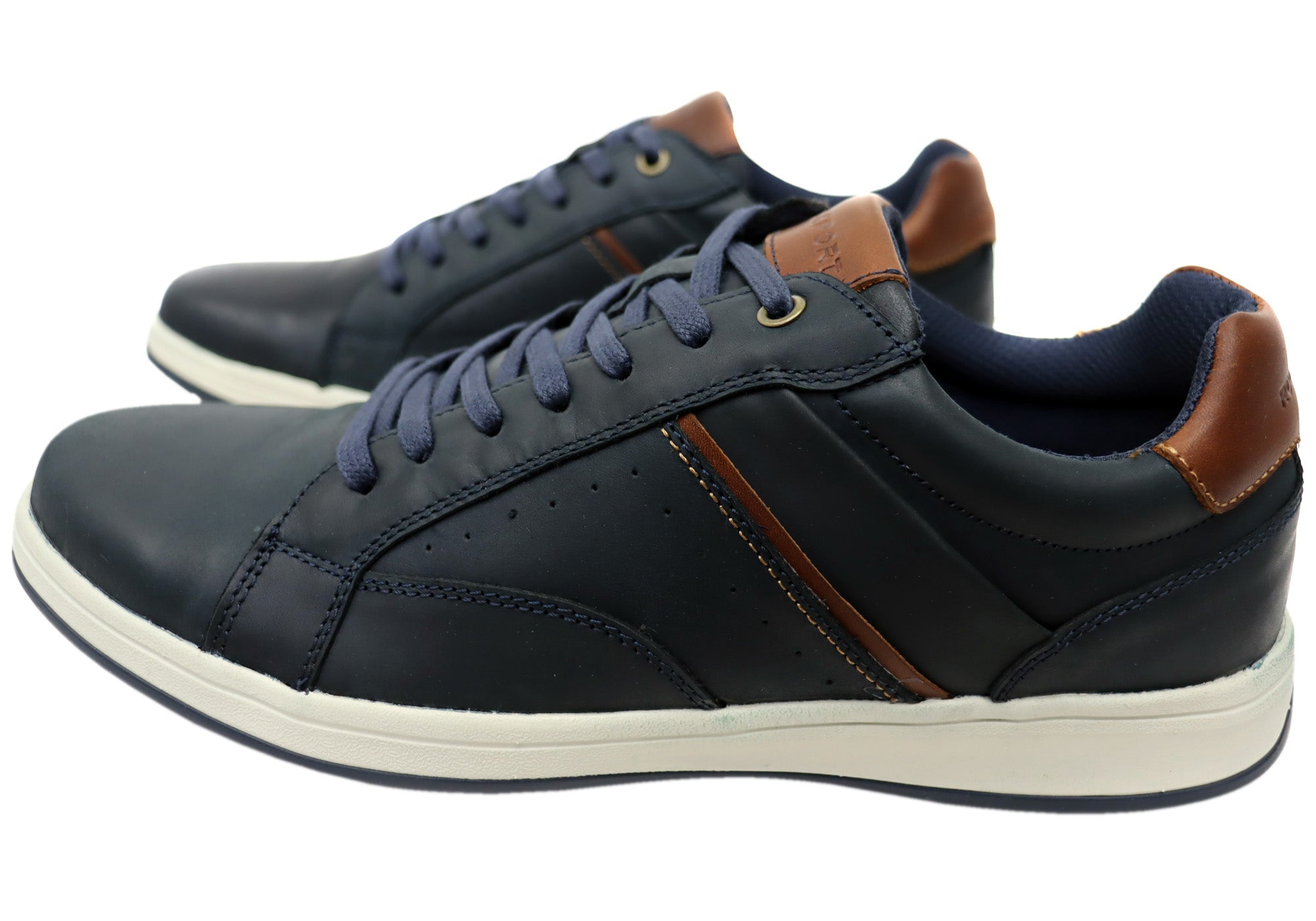 Navy Leather