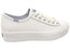 Keds Womens Triple Kick Leather White Comfortable Platform Sneakers