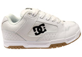 DC Shoes Mens DC Coiler Comfortable Leather Shoes White Black Gum