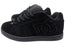 DC Shoes Mens Net Comfortable Leather Lace Up Shoes Black Black Black