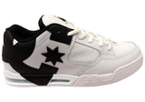 DC Shoes Mens DC Command Comfortable Leather Shoes White Black