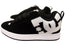 DC Shoes Mens Court Graffik Comfortable Leather Lace Up Shoes Black White