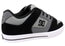 DC Shoes Mens Pure Comfortable Leather Lace Up Shoes Grey Black