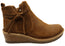 Born Vaughn Womens Comfortable Suede Leather Wedge Ankle Boots