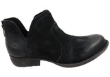 Born Kerri Womens Comfortable Leather Low Heel Ankle Boots