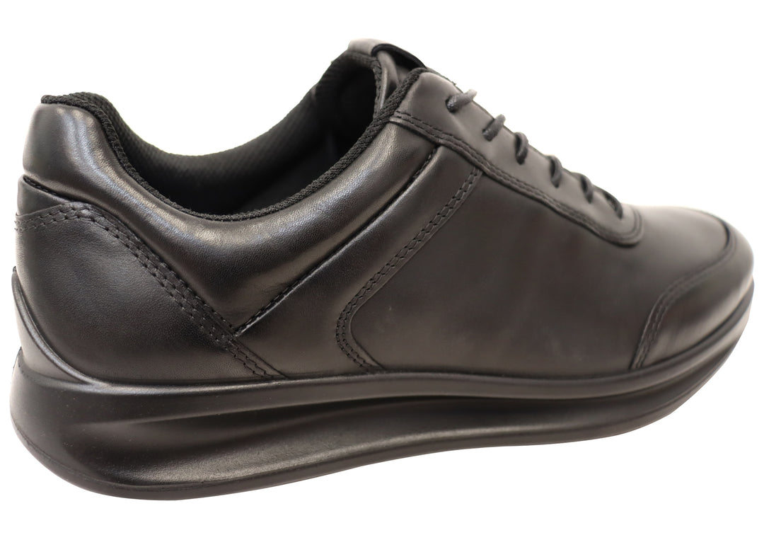 ECCO Mens Leather Aquet Sneakers Shoes – Brand House Direct