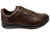 ECCO Mens Comfortable Leather Aquet Sneakers Shoes