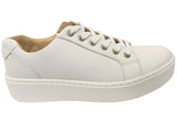 Born Mira Womens Comfortable Leather Lace Up Sneakers